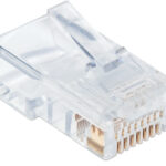 Plug Modular RJ45 Utp Cat5E Solido 100Pzs Contacto Chapa Oro