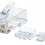 Plug Modular RJ45 Utp Cat6A Solido 80Pzs Contacto Chapa Oro