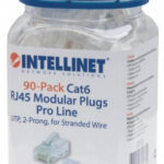 Plug Modular RJ45 Utp Cat6 Multifilar 90Pzs Contacto Chapa Oro