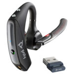 MANOS LIBRES POLY VOYAGER 5200 7K2F3AA, 206110-102 BLUETOOTH, INALAMBRICO, USB A, NEGRO/GRIS