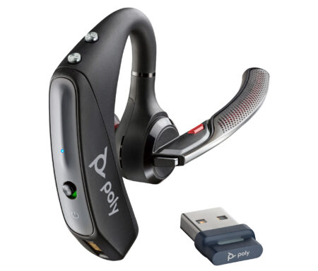 Manos Libres Poly Voyager 5200 7K2F3Aa, 206110-102 Bluetooth, Inalambrico, USB A, Negro/Gris
