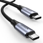 Cable USB-C A USB-C Ugreen 80150 1 Metro, 240W, 10 Gbps, 480 Mbps, Carcasa De Aluminio, Nylon Trenzado, Blindaje De 4 Capas