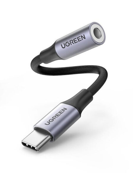 Cable Adaptador De Audio USB-C Macho – 3.5Mm Hembra Ugreen 80154 Negro
