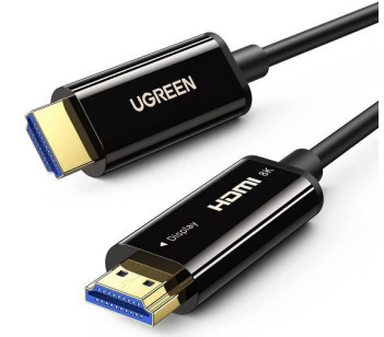 Cable HDMI De 10 Metros Por Fibra Optica Ugreen 80406 8K@60Hz Compatible Con HDMI 2.1/Alta Velocidad 18 Gbps/3D/HDR/Caja De Aleacion Zinc/Premium