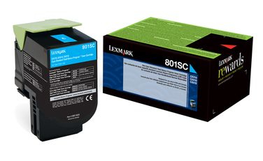Cartucho Tóner Lexmark – 2000 Páginas, Cian, Inyección De Tinta, Negro, Azul