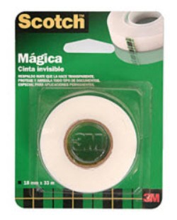 Pqte.4 Piezas Cinta Adhesiva Magica .018X12.7 C/Despachador, 8101812D