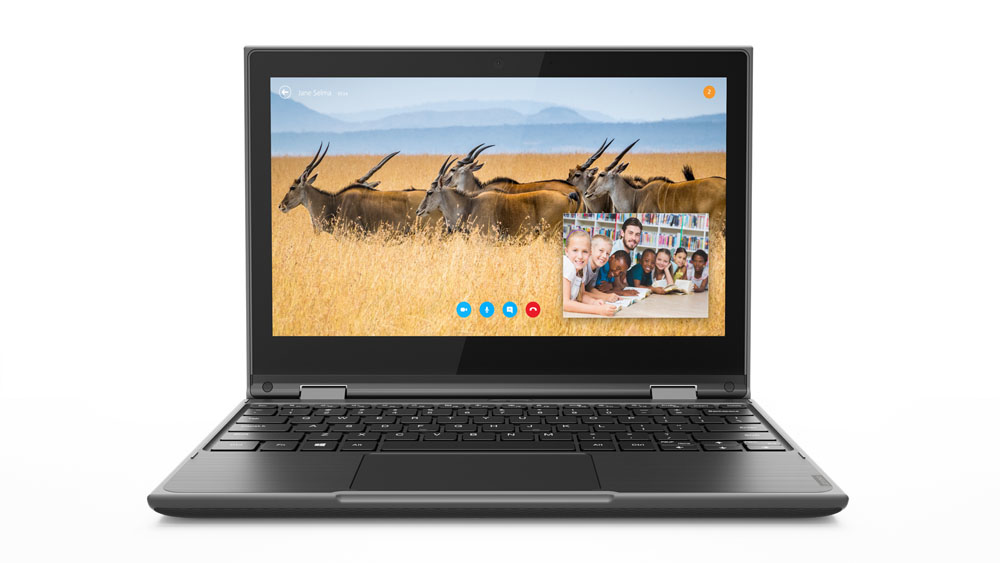 Lenovo 300e Híbrido (2-en-1) 29.5 cm (11.6″) Pantalla táctil HD Intel® Celeron® N4100 4 GB LPDDR4-SDRAM 64 GB eMMC Wi-Fi 5 (802.11ac) Windows 10 Home Negro