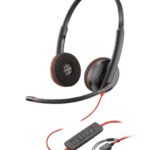 Auriculares Estéreo HP Poly Blackwire 3220 + Adaptador USB-C/A