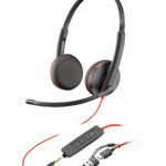 Diadema Audifonos C/Microfono Alambricos Poly Blackwire 3225/Binaural/USB-C A USB-A/3.5Mm/Color Negro/8X229A6