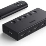 Conmutador HDMI 5X1 Ugreen 90512 HDMI 2.0, 1.4/Hdcp 2.2, 1.4/Vrr/Dynamic HDR/3D/Cec/Edid/Ir 10M/18Gbps/Cambio Manual/Control Remoto/Cable De Alimentacion USB