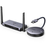Transmisor Y Receptor Inalambrico HDMI Ugreen 90909A 50Mts/Salida HDMI Y VGA/Audio 3.5Mm/Efecto 3D/Luz Indicadora LED/