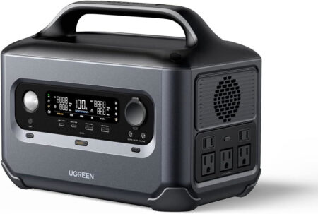 Estacion De Energia Portatil 600W Ugreen 90997 (680Wh)/5 AC 600W/2 USB-C 100W/2 USB-A 22.5W/1 Toma De Encendedor/2 Salidas Cc5521