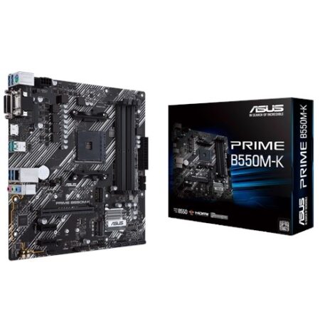 Tarjeta Madre ASUS Prime B550M-K – Micro ATX, AMD, Ryzen Am4, PCIE 4, HDMI / D-Sub / DVI, SATA 6 Gbps