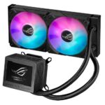 ENFRIAMIENTO LIQUIDO ASUS 2X120MM ROG RYUJIN III 240 ARGB, 600-2200RPM, ARGB, PANTALLA LCD 3.5", COLOR NEGRO, 90RC00K1-M0AAY0