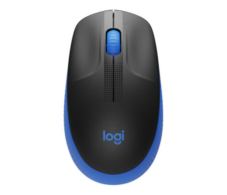 Mouse Inalambrico Logitech M190, Azul/Negro, Ambidiestro, 1000Dpi, 3 Botones, 910-005903