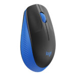 Mouse Inalambrico Logitech M190, Azul/Negro, Ambidiestro, 1000Dpi, 3 Botones, 910-005903