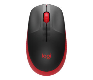 MOUSE INALAMBRICO LOGITECH M190, ROJO/NEGRO, AMBIDIESTRO, 1000DPI, 3 BOTONES, 910-005904