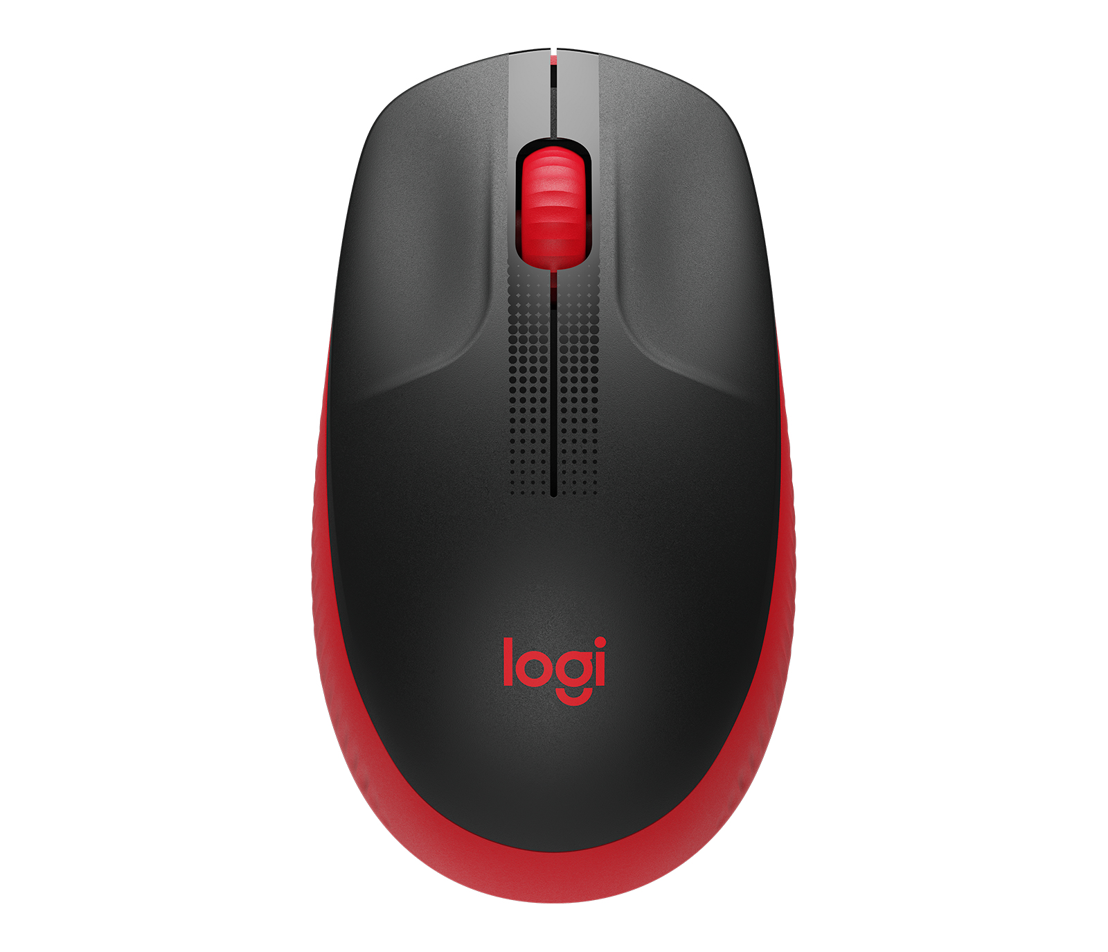 Mouse Inalambrico Logitech M190, Rojo/negro, Ambidiestro, 1000dpi, 3 Botones, 910-005904