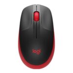 Mouse Inalambrico Logitech M190, Rojo/Negro, Ambidiestro, 1000Dpi, 3 Botones, 910-005904