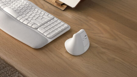 Mouse Inalambrico Logitech Lift Vertical, Blanco USB,1000Dpi, 910-006469