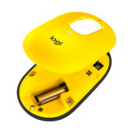 Mouse Inalambrico Logitech Pop /Amarillo Con Negro/USB/400Dpi/ 910-006549