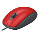 MOUSE ALAMBRICO LOGITECH M110, 1000 DPI/3 BOTONES/USB A, COLOR ROJO, 910-006755