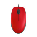Mouse Alambrico Logitech M110, 1000 Dpi/3 Botones/USB A, Color Rojo, 910-006755
