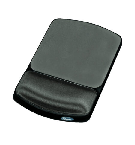 Mousepad Fellowes 91741 C/Descansa Muñecas De Gel Grafito Negro/Blanco