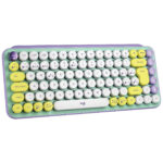 Teclado Inalambrico Mecanico Logitech Pop Keys Menta/Violeta/Blanco/Amarillo Teclas Emoji, 920-010714
