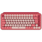 Teclado Inalambrico Mecanico Logitech Pop Keys Heartbreaker Mini Rosa Coral Teclas Emoji, 920-010715