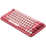 Teclado Inalambrico Mecanico Logitech Pop Keys Heartbreaker Mini Rosa Coral Teclas Emoji, 920-010715