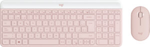 KIT TECLADO Y MOUSE INALAMBRICO LOGITECH MK470 SLIM ROSE, 920-011312
