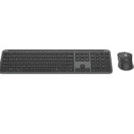 KIT TECLADO Y MOUSE INALAMBRICO LOGITECH SIGNATURE SLIM COMBO MK950, BLUETOOTH 5.1, RECEPTOR USB, ESPAÑOL, COLOR NEGRO, 920-012473