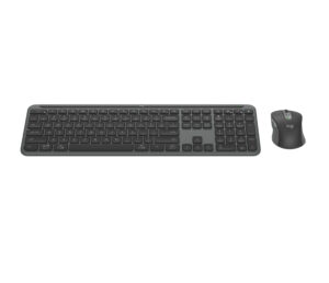 KIT TECLADO Y MOUSE INALAMBRICO LOGITECH SIGNATURE SLIM COMBO MK950, BLUETOOTH 5.1, RECEPTOR USB, ESPAÑOL, COLOR NEGRO, 920-012473