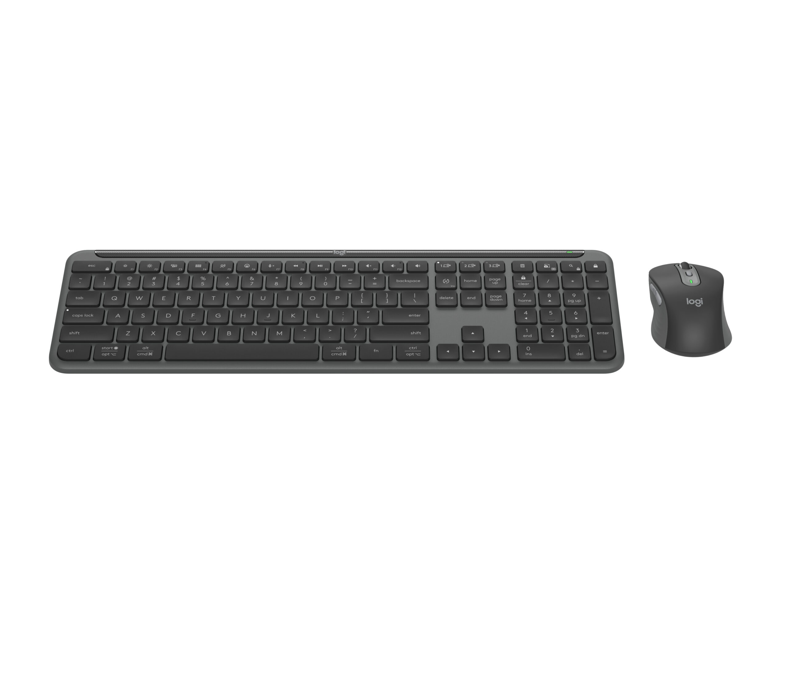 Kit Teclado Y Mouse Inalambrico Logitech Signature Slim Combo Mk950, Bluetooth 5.1, Receptor Usb, Español, Color Negro, 920-012473