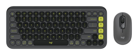 Kit Logitech Pop 920-013052 Teclado Y Mouse Bluetooth. Color Grafito Y Verde. –