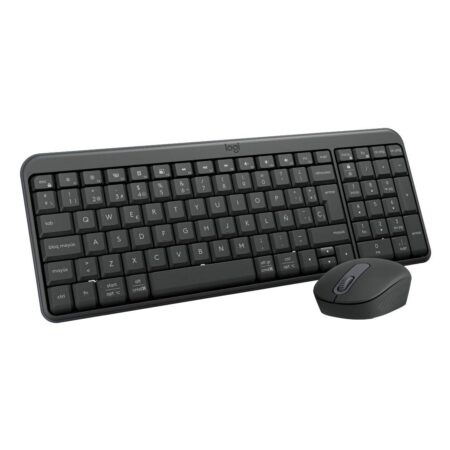 Kit Teclado Y Mouse Logitech Mk Mk250 Graphite Compacto Bt 10 Mts
