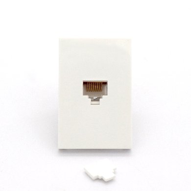 Elite Inserto RJ45 Para Tapas De Pared Armables – Rj-45, Hembra, Color Blanco, De Plástico Brobotix