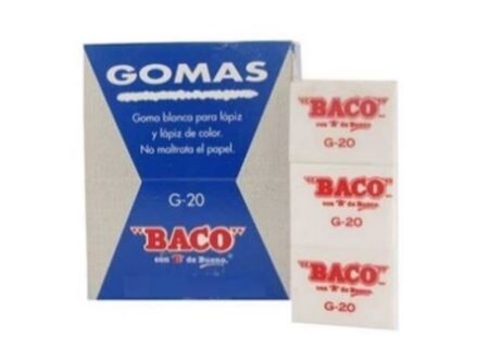 Goma G-20 94124. Goma Blanca Para Borrar – Elaborada Con Materiales De Pvc No Mancha Ni Rompe El Papel.