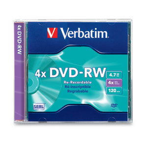 Dvd-Rw Verbatim 4.7Gb 4X Single Slim Case , 94836