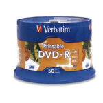50 Piezas Dvd-R Verbatim Imprimible 4.7Gb 16X Blanco, 95137
