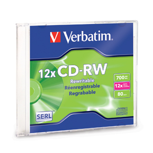 Cd-Rw Verbatim 95161 De 700Mb 4X-12X En Estuche Slim