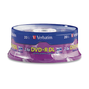 Disco Dvd-R Verbatim 95310 – Dvd+R Dl, 20, 4X, 240 Min