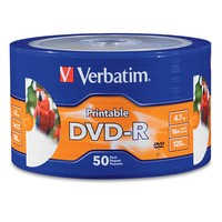 50 Piezas Dvd-R Verbatim 97167 16X/Discos Virgenes Imprimibles