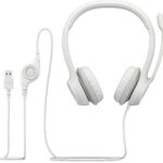 Diadema Audifono C/Microfono Logitech H390 Alambrico Blanco USB, 981-001285