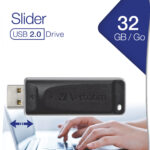 Memoria USB 2.0 32Gb Verbatim Slider 98697 Color Negro