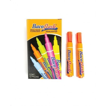 Resaltador Baco Bacoflash 99396 Naranja. Plegadiza Con 12 Piezas –