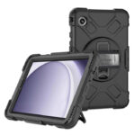 FUNDA PARA TABLET SAMSUNG GALAXY TAB A9 8.7" MANHATTAN 996525 USO RUDO/CORREA DE MANO Y CORREA PARA EL HOMBRO/SOPORTE PLEGABLE GIRATORIO/COLOR NEGRO