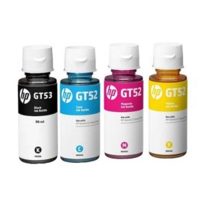 PAQUETE DE 4 TINTAS HP GT53/GT52 COLORES NEGRO/CIAN/AMARILLO/MAGENTA/9F3N4AL