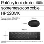 HP Mouse y teclado de escritorio 320MK con cable